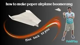 Boomerang Paper Plane Tutorial Ver 34 ✈️ Easy A4 Paper Airplane That Returns to Your Hand