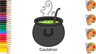 Cauldron - Sketch Art and Paint | Step by step tutorial | Pencil to Palette