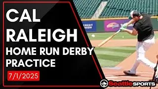 #Mariners Cal Raleigh Practices For The 2025 Home Run Derby - 7/1/2025 | Seattle Sports