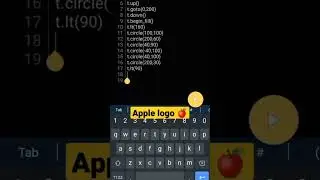 Apple logo design using turtle in python programming| #shorts #youtubeshorts #apple