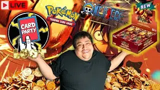 Card Party 2025 Loot Haul Reveal + One Piece The Best PRB02 Live Booster Box Rip + Pokémon???