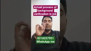 Background Verification Process of a MNC company for a job #employmentverification #background