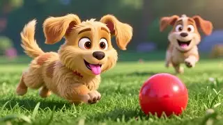 Playful Puppy in Backyard 🐶🌼 Fun Kids Song for Toddlers to Learn and Play Outdoors