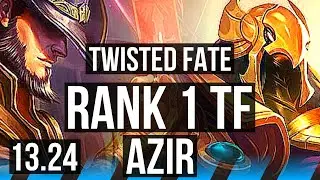 TWISTED FATE vs AZIR (MID) | Rank 1 TF, 9/4/11, Rank 27 | KR Challenger | 13.24