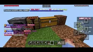 Playing one block in Minecraft