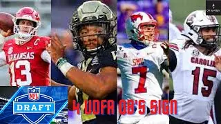 2021 NFL Draft: UDFA QB Signings. What Undrafted Free Agents Have Signed So Far?