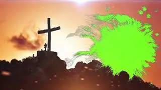 christian ink green screen with cross effect full HD vfx footage