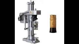 Semi automatic glass bottle screw aluminum metal cap ropp capping sealing machine for wine