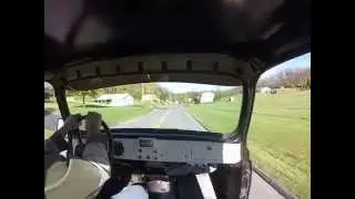 1950 International Truck Test Drive 1 - inside the cab
