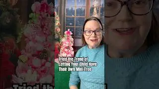 Mini Christmas tree trend: of course she chose pink! 💕🩷 #christmastree  #trend #daughter