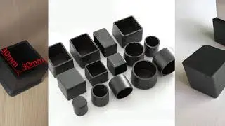 4pcs Non slip Black chair leg caps silicone floor protector pads Round 16mm Table Foot Cover Sock...
