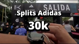 Splits Adidas 30k, CDMX 2025, carrera completa