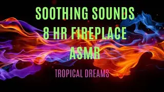 Fireplace ASMR | Neon Rainbow 🌈 | Sleep, Study, Focus, Meditation | 8 HR Crackling Sounds
