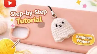 Step-by-step ghost Phone Charm Tutorial | Beginner Friendly |Beginner Project | Easy Crochet | Hondi