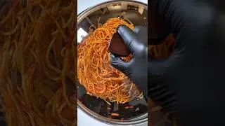 Spaghetti Jollof Naija Style 🔥Street-Style Flavor#SpaghettiJollof #NaijaFood #FoodShorts