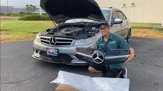 Installing brand new aftermarket grille on my Mercedes Benz C300 W204