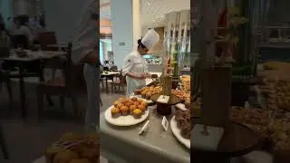 Breakfast buffet spread at JW Cafe at the JW Marriott Mumbai Sahar Hotel, in Mumbai, India