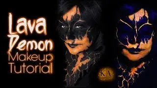 Black Light Lava Demon Halloween Makeup Tutorial