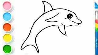Beautiful Dolphin Drawing | Hand Made Art 🐬 | Little Cloud
