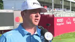 Nate Lashley emotional in discussing first PGA Tour win at Detroit's Rocket Mortgage Classic
