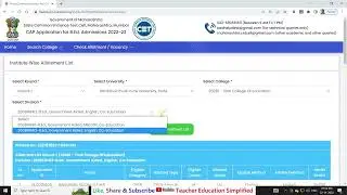 How to check college allotment for round 1 for B.Ed. 22-23 admission