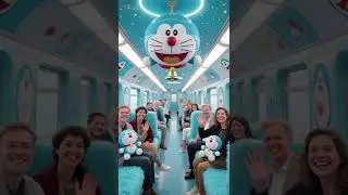 All Aboard the Doraemon Dream Train! 🚂 #healingvibes #cute