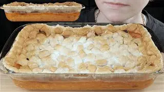ASMR SWEET POTATO CASSEROLE WITH PECANS & MARSHMALLOW MUKBANG | VNM ASMR 먹방