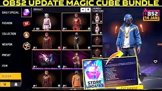 14 January 2026 New Magic Cube Store Update 10 Bundle Ob52 Free Fire Next Update Kab Aayega FF
