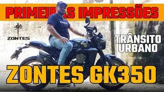 ZONTES GK 350:  Primeiras impressões pilotando no Trânsito a moto CAFERACER da ZONTES