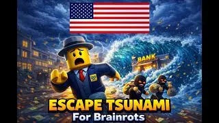 🌊 I try to survive a crazy tsunami escape 🤯#roblox  #usa #shortsfeed  #stealabrainrot #obby #mexico