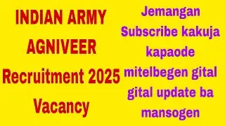 INDIAN ARMY Angniveer Recruitment 2025 vacancy banga galchimbo