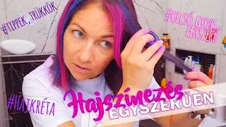 HAJKRÉTA TESZTELÉSE /HAJSZÍNEZÉS OTTHON #egyszerűgyorsolcsó #hogyanszínezdahajadotthon