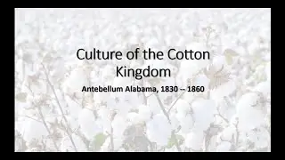 Culture of the Cotton Kingdom