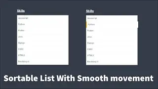 Sortable List With Smooth Move Action Using HTML,CSS And Sortable Js