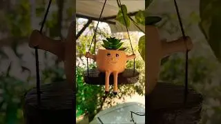 Cute Swing Plant Pot/DIY hanging Planter using Broken cup #diy #craft #plants #shorts