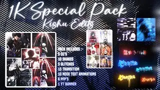1K SPECIAL PACK KISHU EDITS 💗🎀 premium cc ,shakes, transitions , PFP, yt banner, node text animation