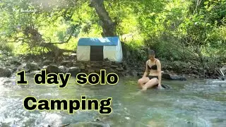 Camping & Cooking Chicken by the Lake: A Wild Adventure #camping #lake #lakeview #lakeside#cutegirl 