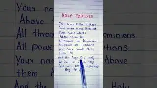 CeCe Winans :Holy Forever :Handwritten Lyrics | Christian Divine Tune Lines 📜🎶