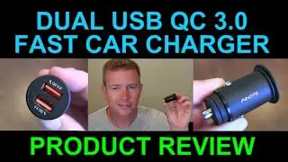 Tiny Dual USB Car Charger Fast Charging QC 3.0 Review Demo AINOPE Brand