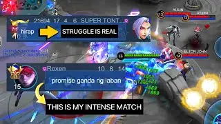 Pro PLAYER LING HAVING HARD TIME WITH THIS MATCH 😂 | INTENSE FIGHT 😱 ~ Mobile Legends: Bang Bang