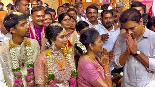 Huge Crowd🔥Attened KTR At Alair Ex MLA Daughter Marriage | Gongidi Mahender Reddy Daughter Wedding