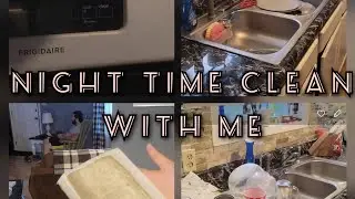 ⭐️Night time Clean With me⭐️ | 25 Minute kitchen clean up | Cleaning