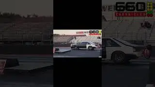 2JZ Foxbody Mustang getting loose! #dragracing#2jz #ford #mustang  #turbo #newenglanddragway