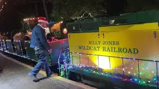 Billy jones wildcat railroad holiday train cars and train jingle bells horn show