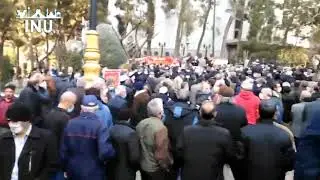 Telecommunication retirees rally outside EIKO office in Tehran; January 24, 2022