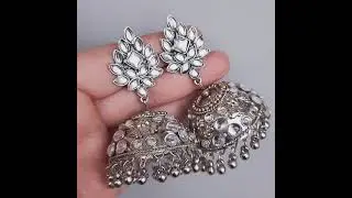 oxidized silver earrings designs trends / Earrings design For girls 2021