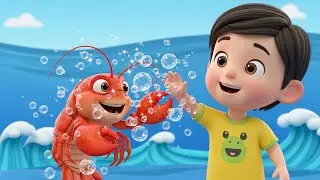 Lagosta bebê mordendo a areia 🦞🏖️ | Cantiga Infantil Divertida