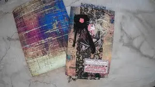 Haunted Fabric Junk Journal with Book Sleeve: Tincture of Iodine  #spookyseptember
