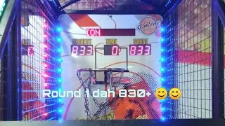 Street Basketball arcade 7 balls 833 scores (almost 100% accuracy, best 1st round game)