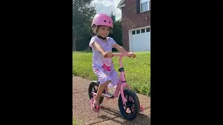 First bike riding with balance bike